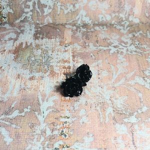 Black Rose Stud Earrings